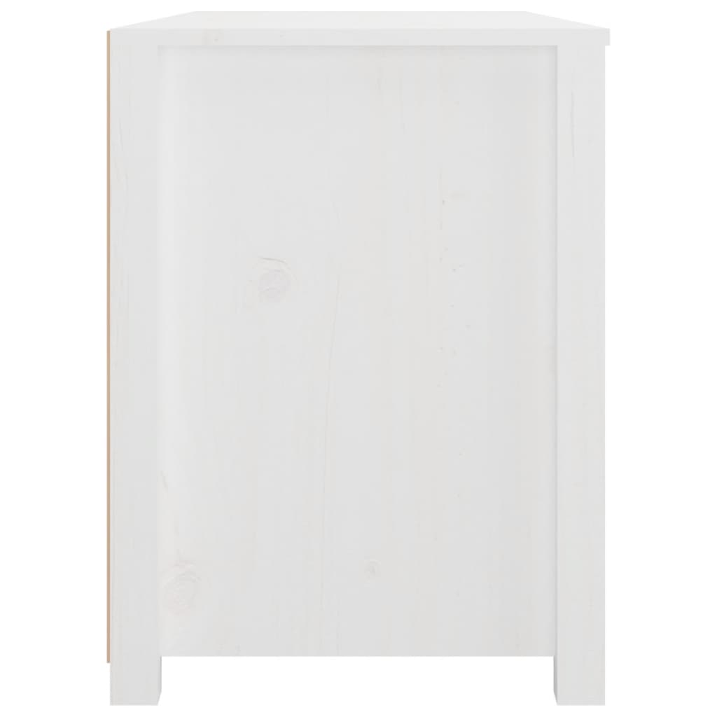 vidaXL Komoda, biały, 100x40x54 cm, lite drewno sosnowe