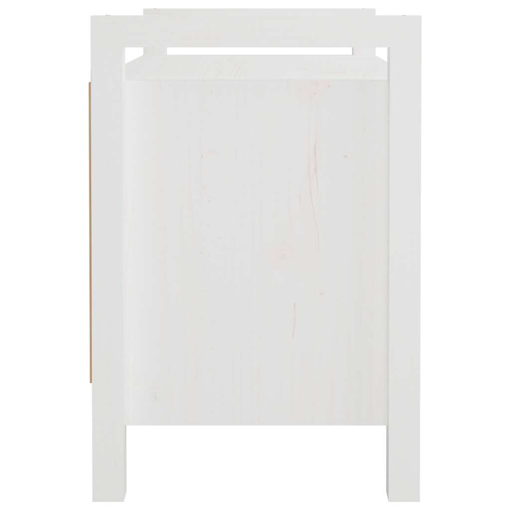 vidaXL Ławka do przedpokoju, biały, 80x40x60 cm, lite drewno sosnowe