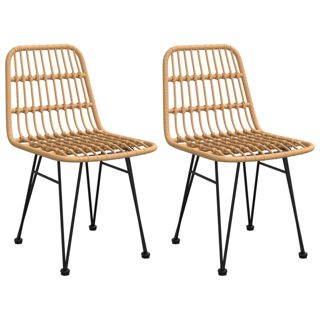 vidaXL Krzesła ogrodowe, 2 szt., 48x62x84 cm, rattan PE