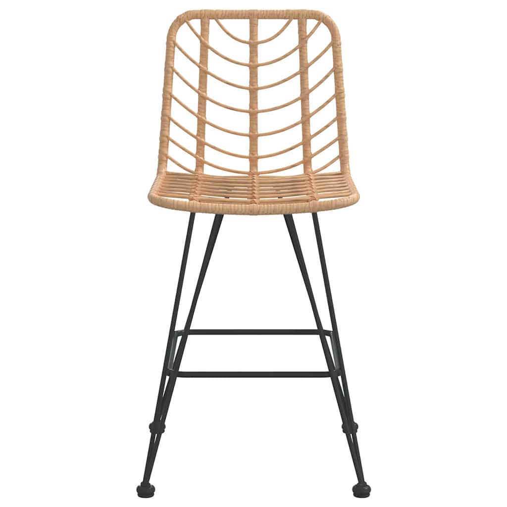 vidaXL Stołki barowe, 2 szt., 45x56x103,5 cm, PE, rattan i stal