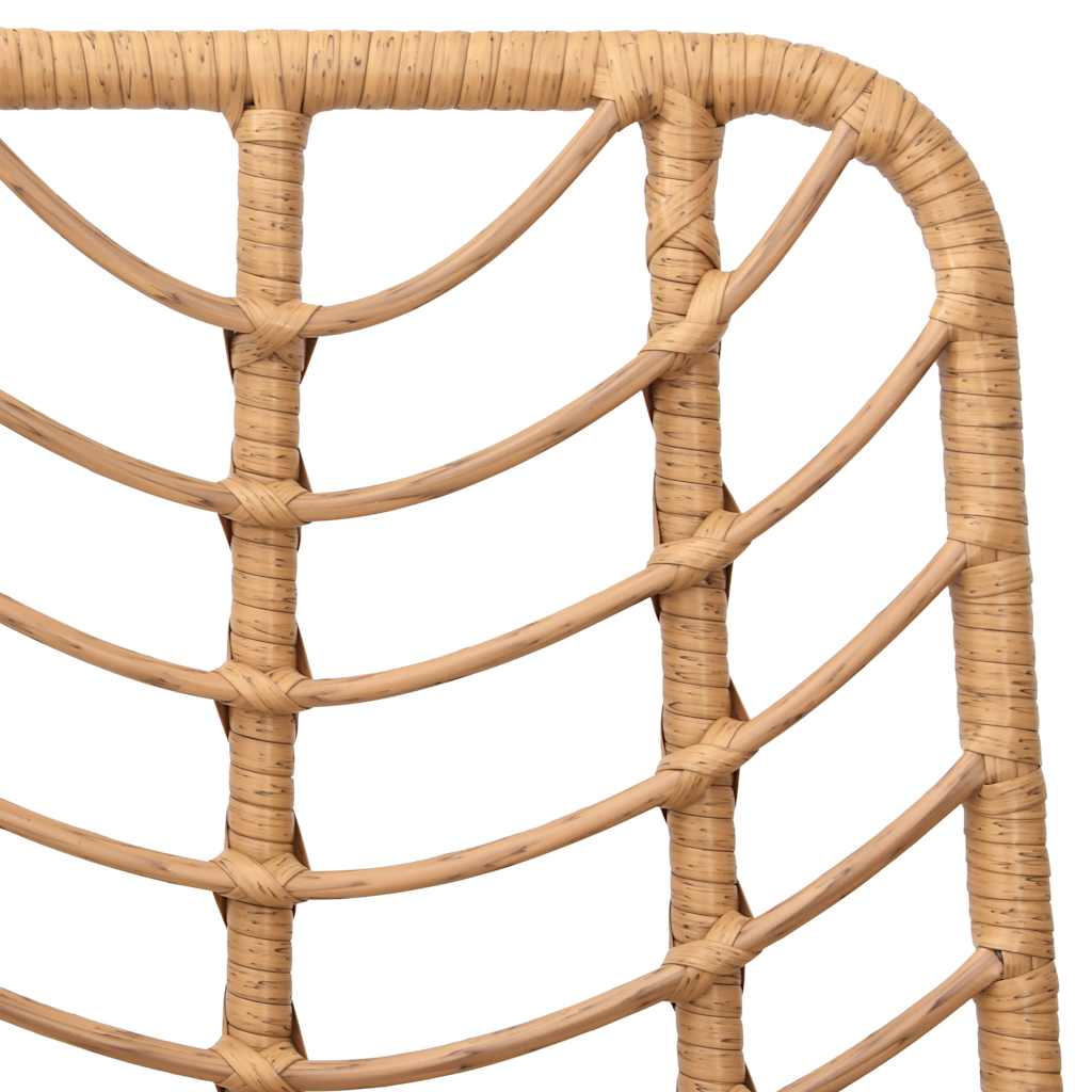 vidaXL Stołki barowe, 2 szt., 45x56x103,5 cm, PE, rattan i stal