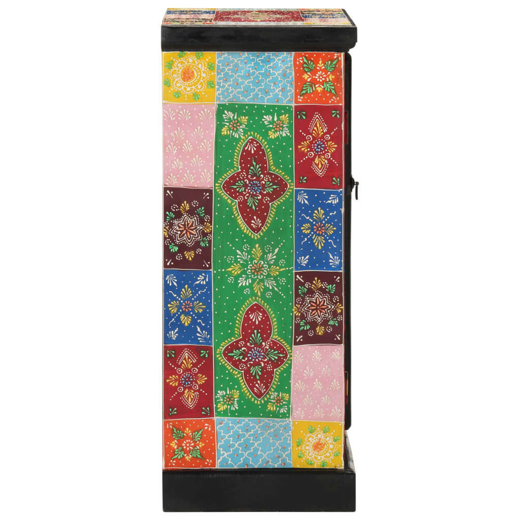 vidaXL Ręcznie malowana szafka z drzwiami, 53x30x75 cm, drewno mango
