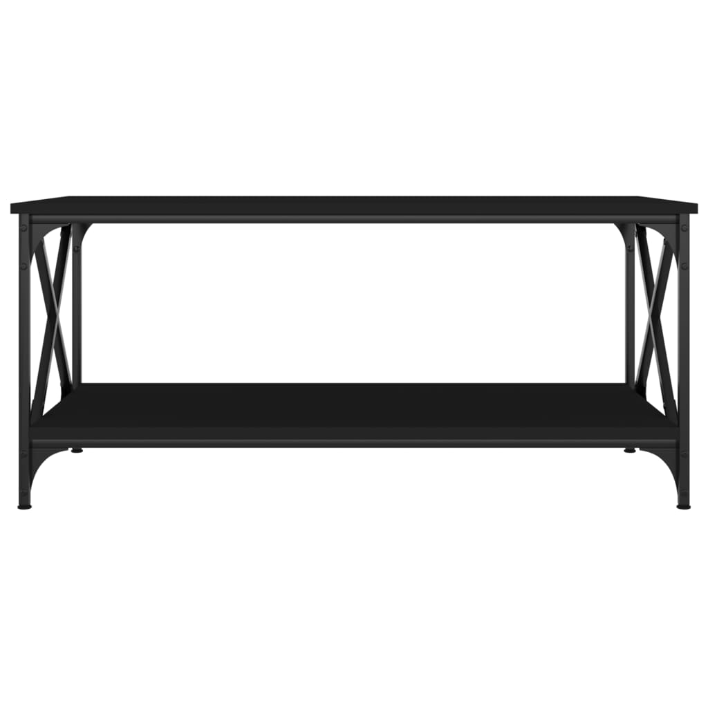 vidaXL Stolik kawowy, czarny 100x50x45 cm, materiał drewnopochodny