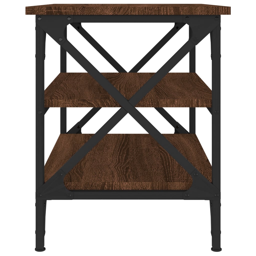 vidaXL Stolik boczny, brązowy dąb, 55x38x45 cm materiał drewnopochodny