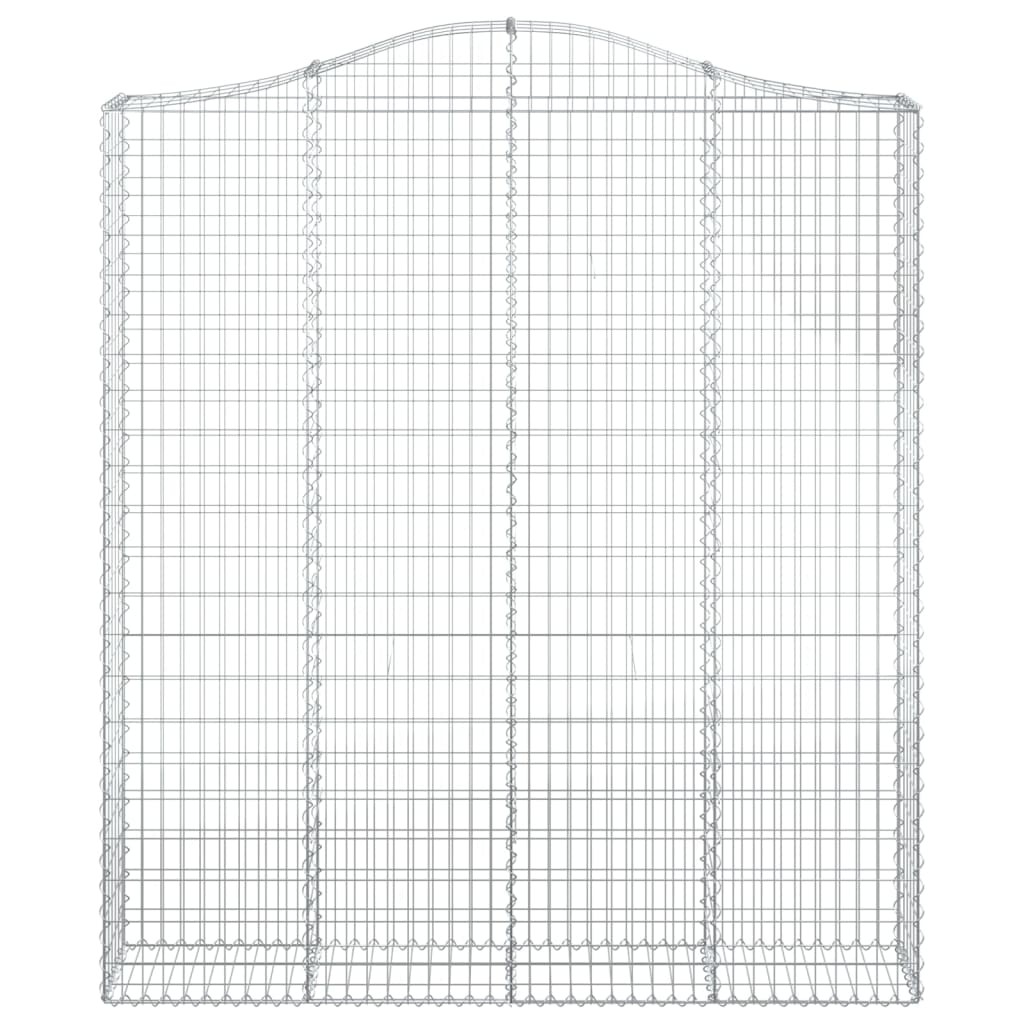 vidaXL Kosze gabionowe, 2 szt, 200x30x220/240 cm, galwanizowane żelazo
