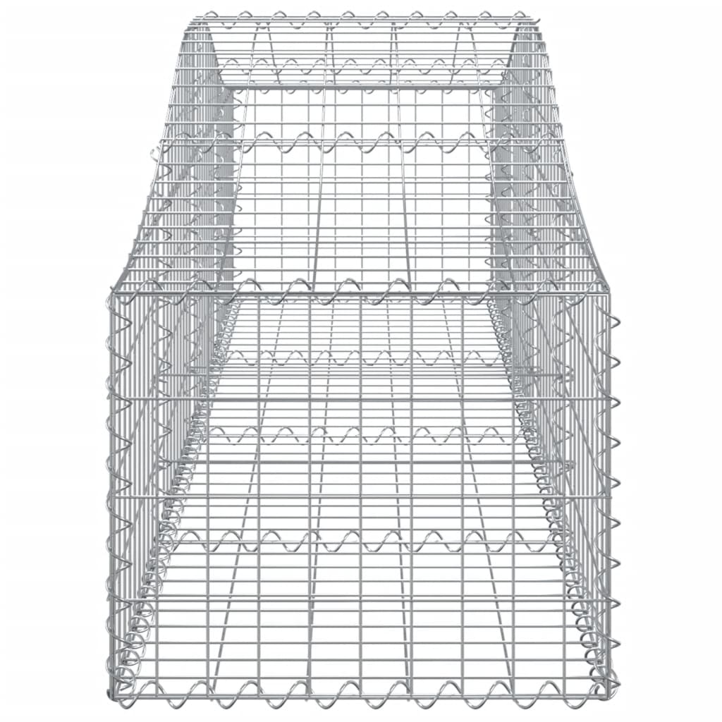 vidaXL Kosze gabionowe, 5 szt, 200x50x40/60 cm, galwanizowane żelazo