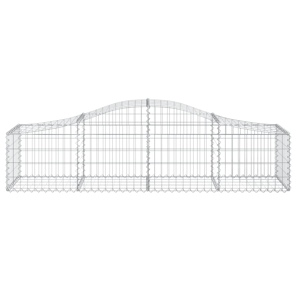vidaXL Kosze gabionowe, 6 szt, 200x50x40/60 cm, galwanizowane żelazo