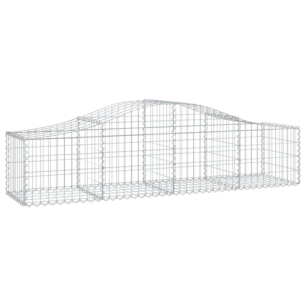 vidaXL Kosze gabionowe, 9 szt, 200x50x40/60 cm, galwanizowane żelazo