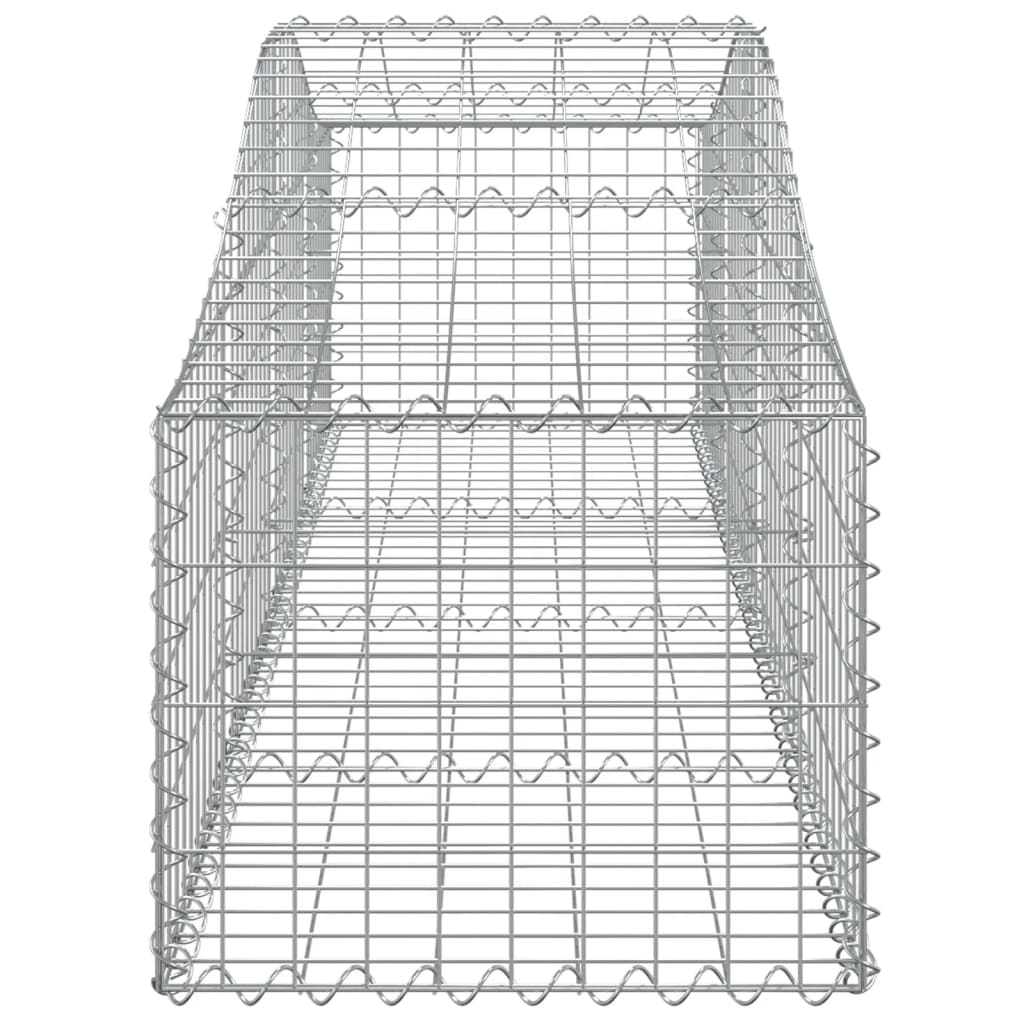 vidaXL Kosze gabionowe, 14 szt, 200x50x40/60 cm, galwanizowane żelazo
