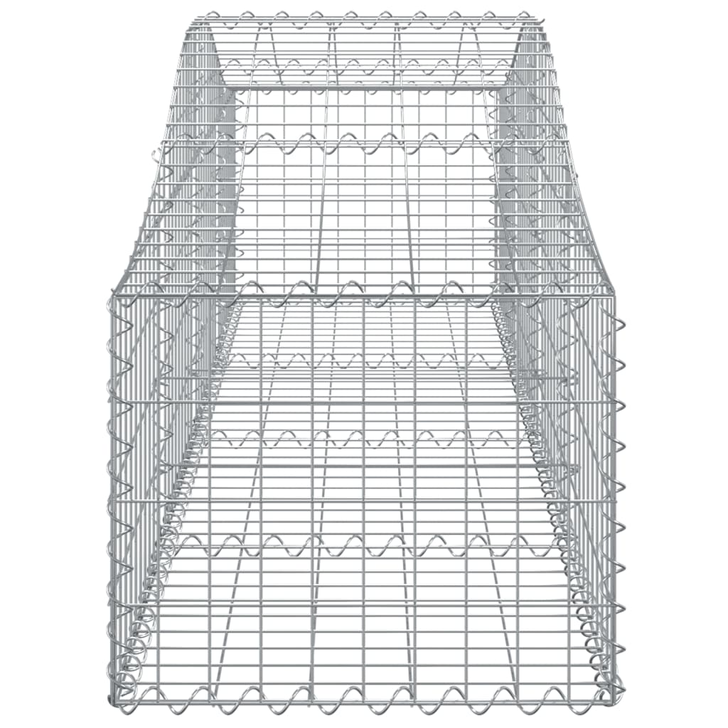 vidaXL Kosze gabionowe, 15 szt, 200x50x40/60 cm, galwanizowane żelazo