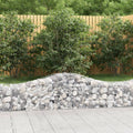 vidaXL Kosze gabionowe, 15 szt, 200x50x40/60 cm, galwanizowane żelazo