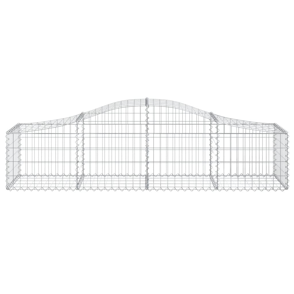 vidaXL Kosze gabionowe, 18 szt, 200x50x40/60 cm, galwanizowane żelazo