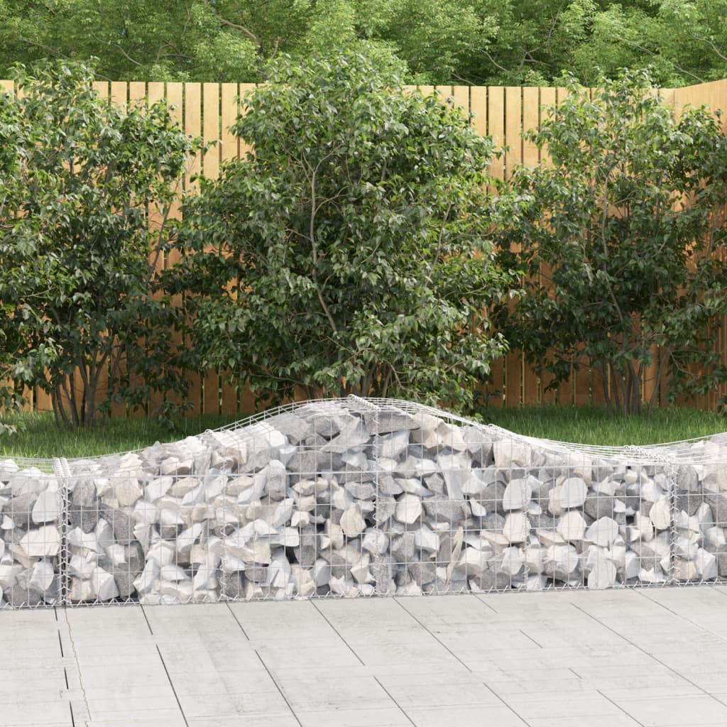 vidaXL Kosze gabionowe, 50 szt, 200x50x40/60 cm, galwanizowane żelazo