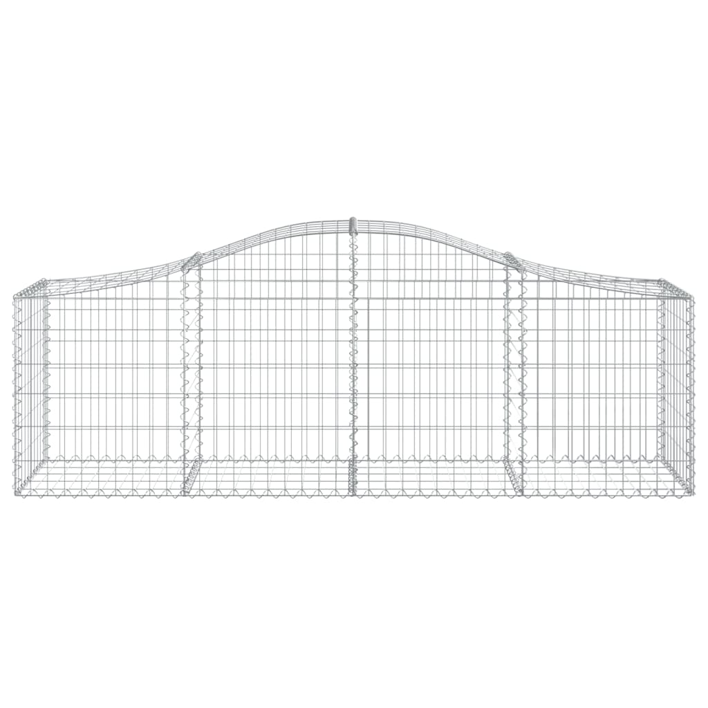 vidaXL Kosze gabionowe, 8 szt, 200x50x60/80 cm, galwanizowane żelazo
