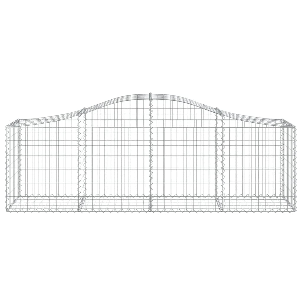 vidaXL Kosze gabionowe, 11 szt, 200x50x60/80 cm, galwanizowane żelazo