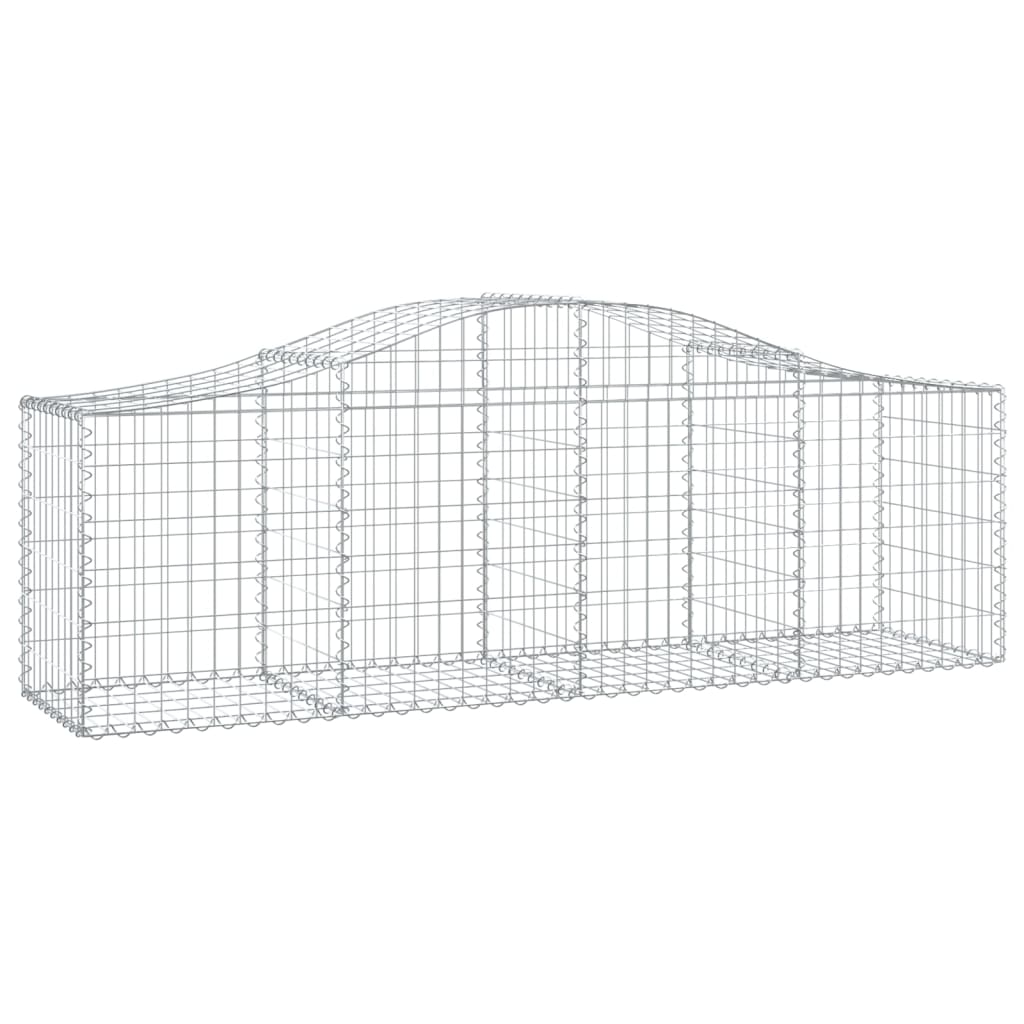 vidaXL Kosze gabionowe, 40 szt, 200x50x60/80 cm, galwanizowane żelazo