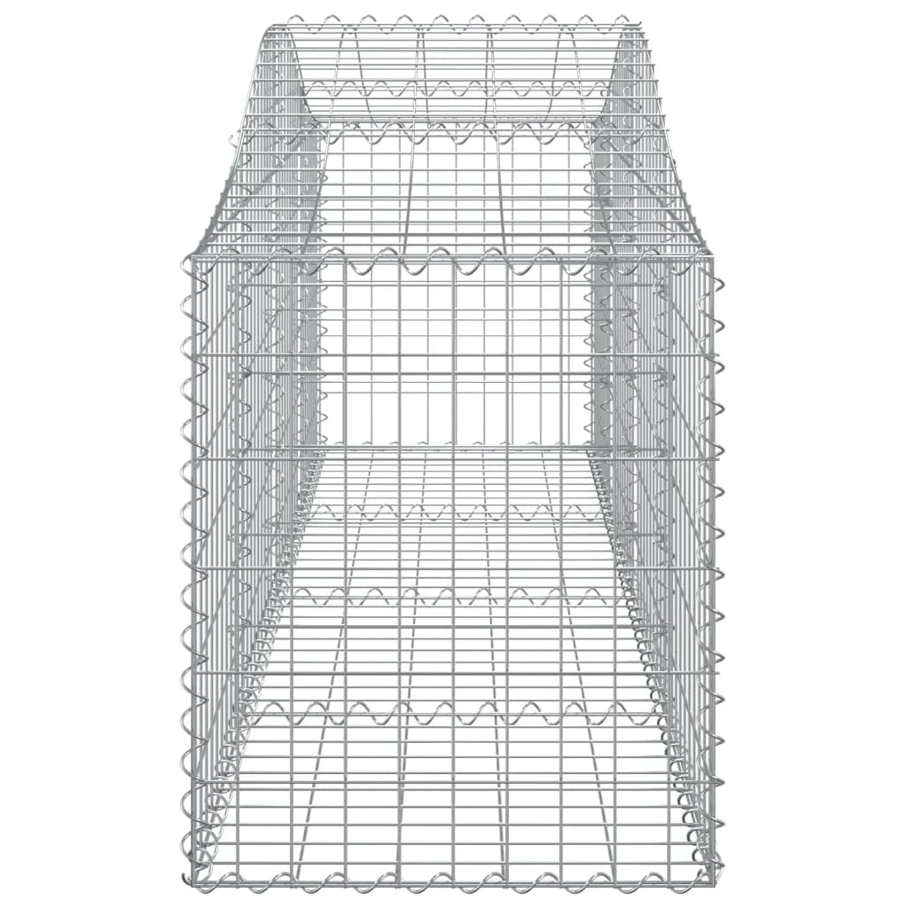 vidaXL Kosze gabionowe, 40 szt, 200x50x60/80 cm, galwanizowane żelazo