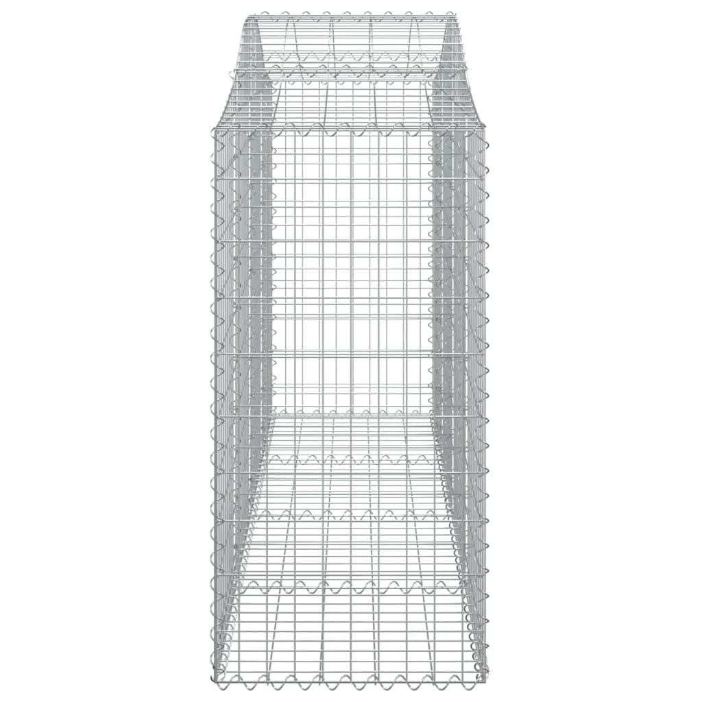 vidaXL Kosze gabionowe, 7 szt, 200x50x100/120 cm, galwanizowane żelazo