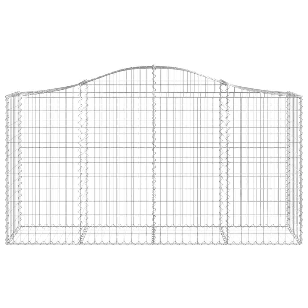 vidaXL Kosze gabionowe, 8 szt, 200x50x100/120 cm, galwanizowane żelazo