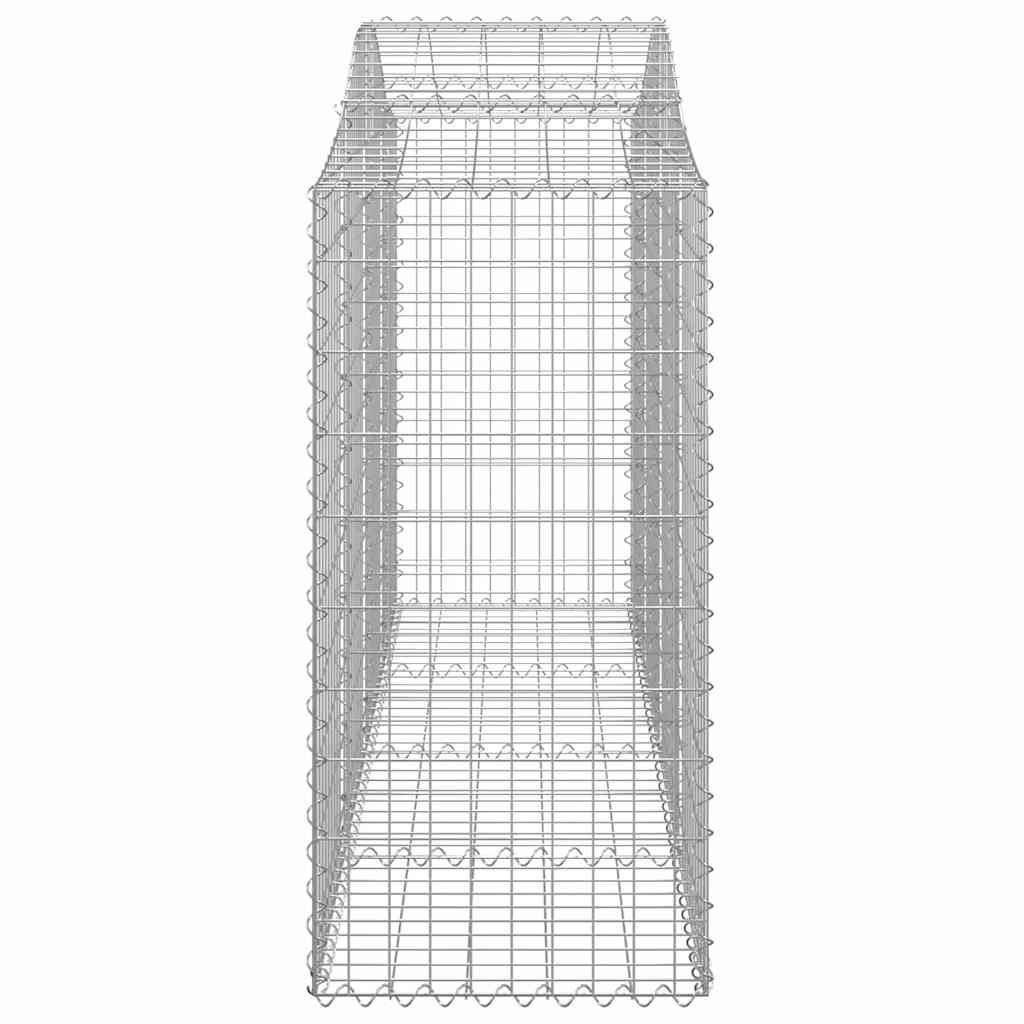 vidaXL Kosze gabionowe, 8 szt, 200x50x100/120 cm, galwanizowane żelazo