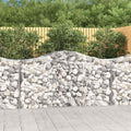 vidaXL Kosze gabionowe, 8 szt, 200x50x100/120 cm, galwanizowane żelazo