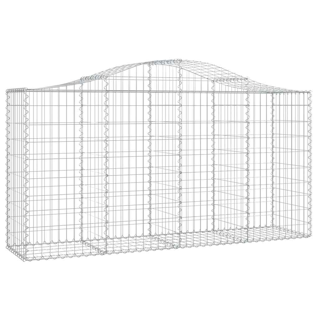 vidaXL Kosze gabionowe, 18 szt, 200x50x100/120cm, galwanizowane żelazo