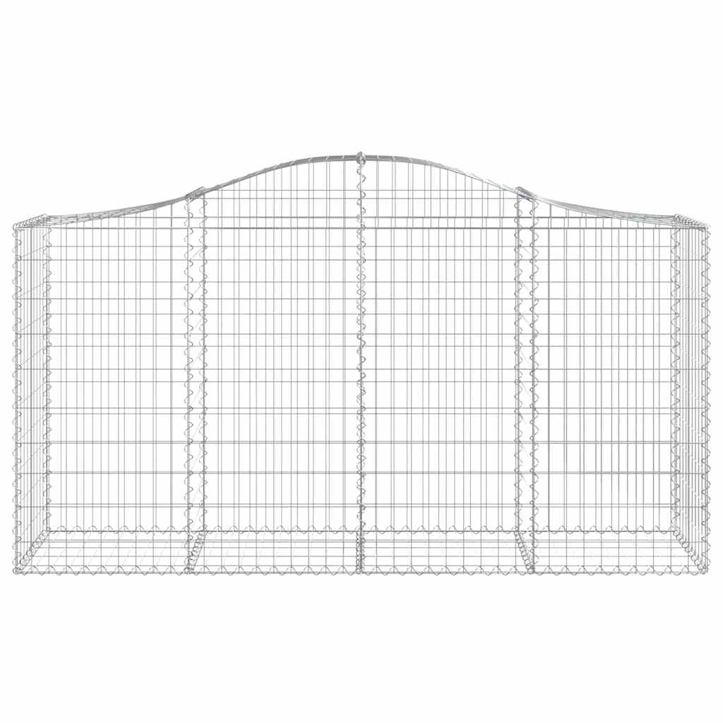 vidaXL Kosze gabionowe, 18 szt, 200x50x100/120cm, galwanizowane żelazo