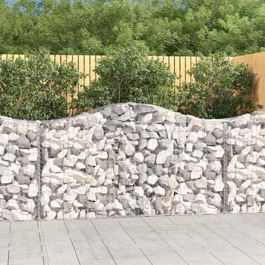 vidaXL Kosze gabionowe, 18 szt, 200x50x100/120cm, galwanizowane żelazo