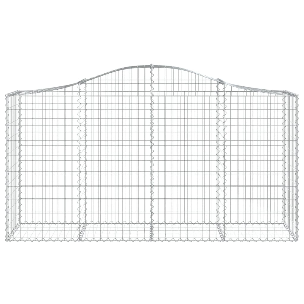 vidaXL Kosze gabionowe, 30 szt, 200x50x100/120cm, galwanizowane żelazo
