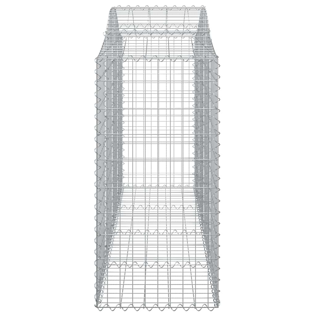 vidaXL Kosze gabionowe, 5 szt, 200x50x120/140 cm, galwanizowane żelazo