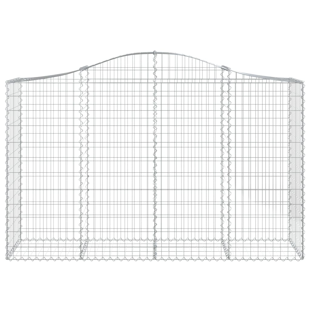 vidaXL Kosze gabionowe, 9 szt, 200x50x120/140 cm, galwanizowane żelazo