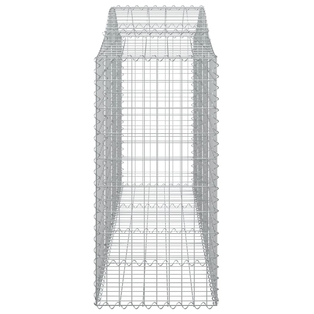 vidaXL Kosze gabionowe, 9 szt, 200x50x120/140 cm, galwanizowane żelazo