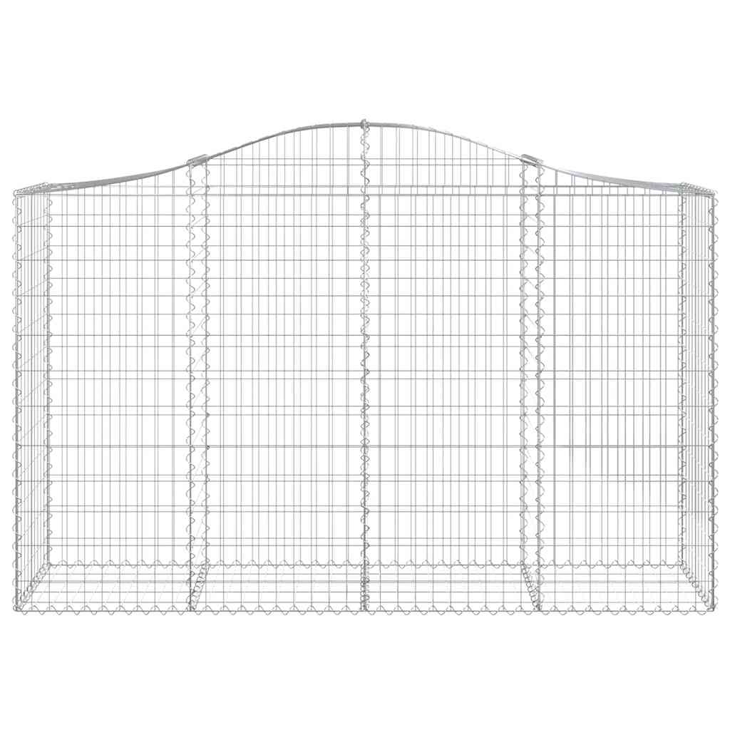 vidaXL Kosze gabionowe, 10 szt, 200x50x120/140cm, galwanizowane żelazo