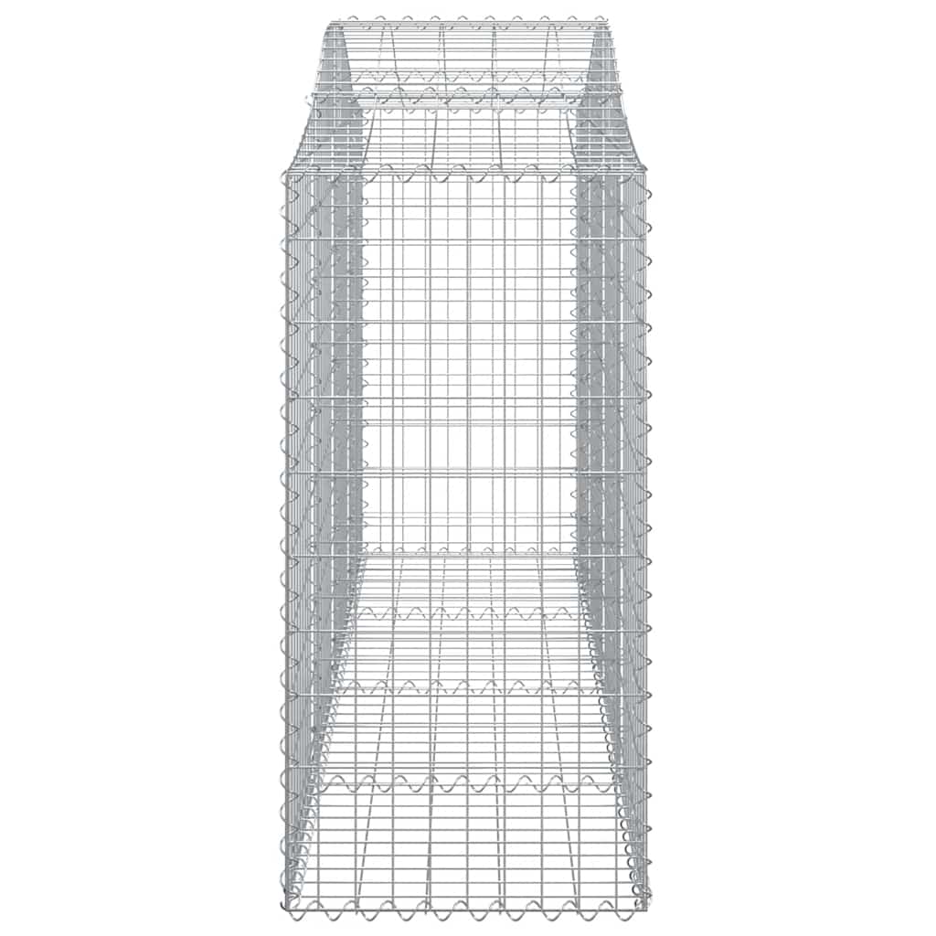 vidaXL Kosze gabionowe, 10 szt, 200x50x120/140cm, galwanizowane żelazo