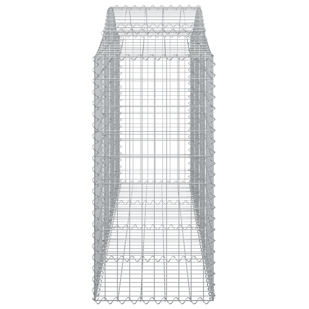vidaXL Kosze gabionowe, 12 szt, 200x50x120/140cm, galwanizowane żelazo