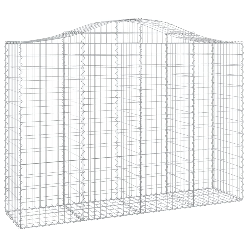 vidaXL Kosze gabionowe, 10 szt, 200x50x140/160cm, galwanizowane żelazo