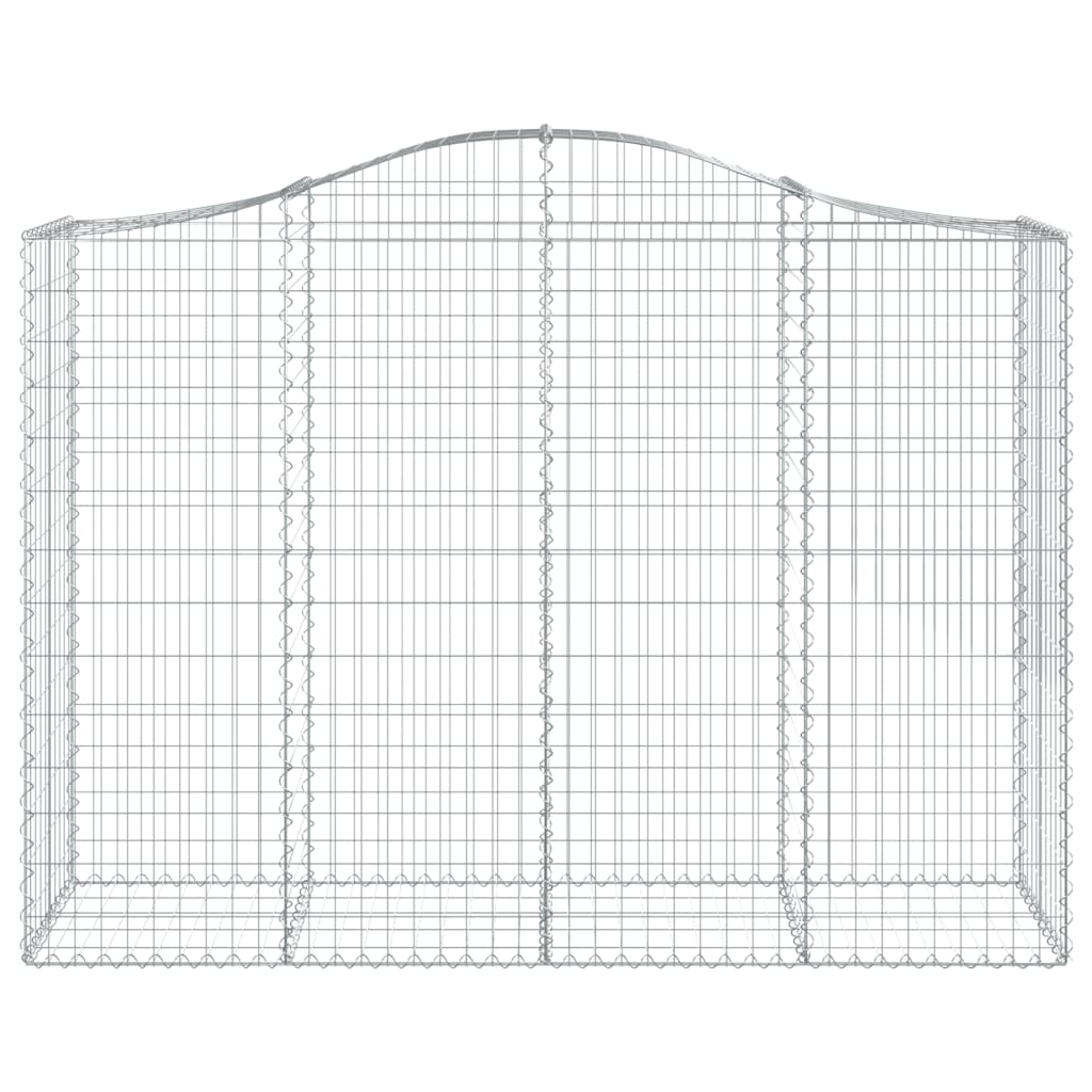 vidaXL Kosze gabionowe, 10 szt, 200x50x140/160cm, galwanizowane żelazo