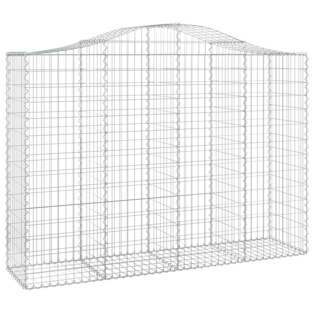 vidaXL Kosze gabionowe, 11 szt, 200x50x140/160cm, galwanizowane żelazo