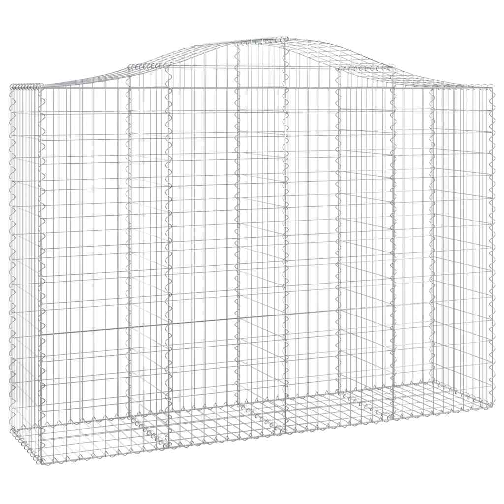 vidaXL Kosze gabionowe, 12 szt, 200x50x140/160cm, galwanizowane żelazo