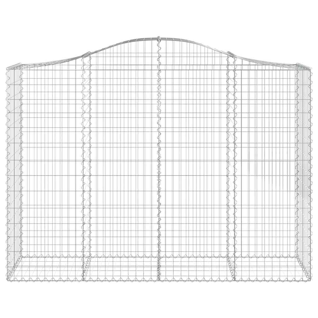 vidaXL Kosze gabionowe, 12 szt, 200x50x140/160cm, galwanizowane żelazo