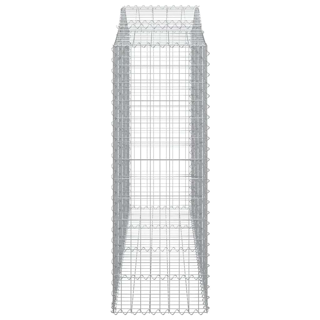 vidaXL Kosze gabionowe, 12 szt, 200x50x140/160cm, galwanizowane żelazo