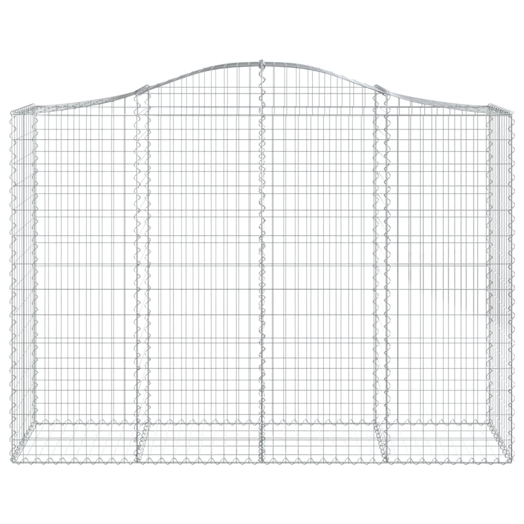 vidaXL Kosze gabionowe, 14 szt, 200x50x140/160cm, galwanizowane żelazo