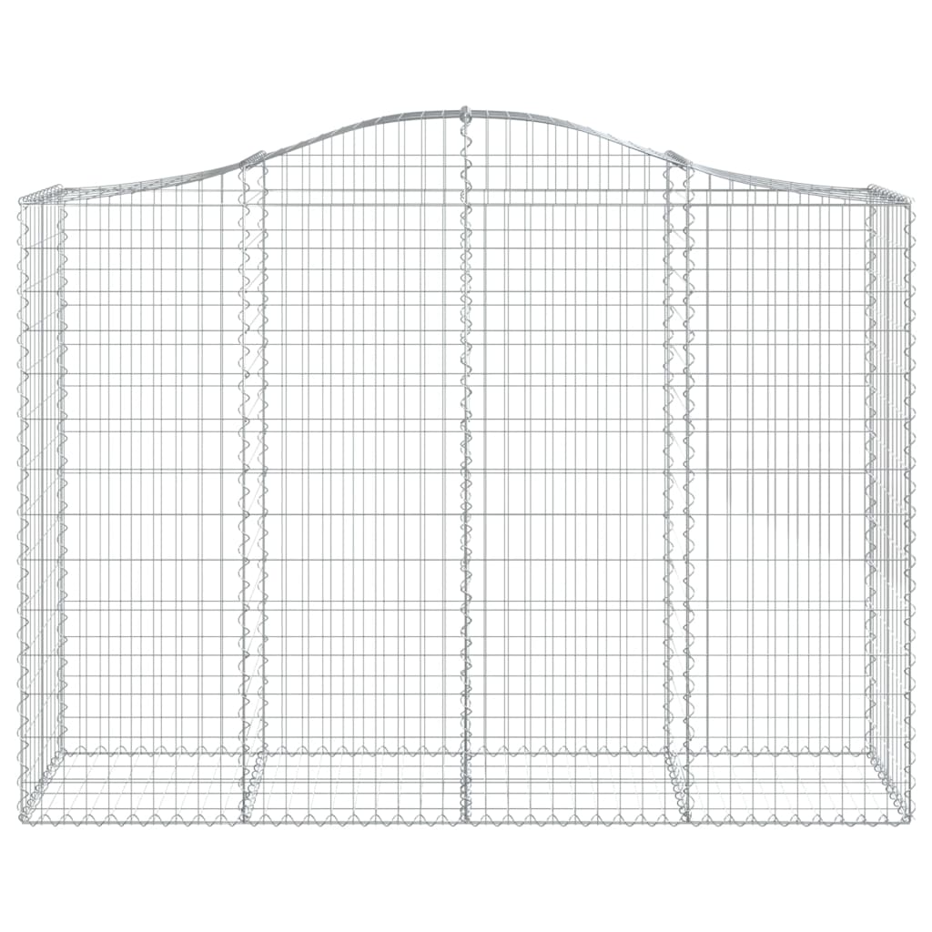 vidaXL Kosze gabionowe, 15 szt, 200x50x140/160cm, galwanizowane żelazo