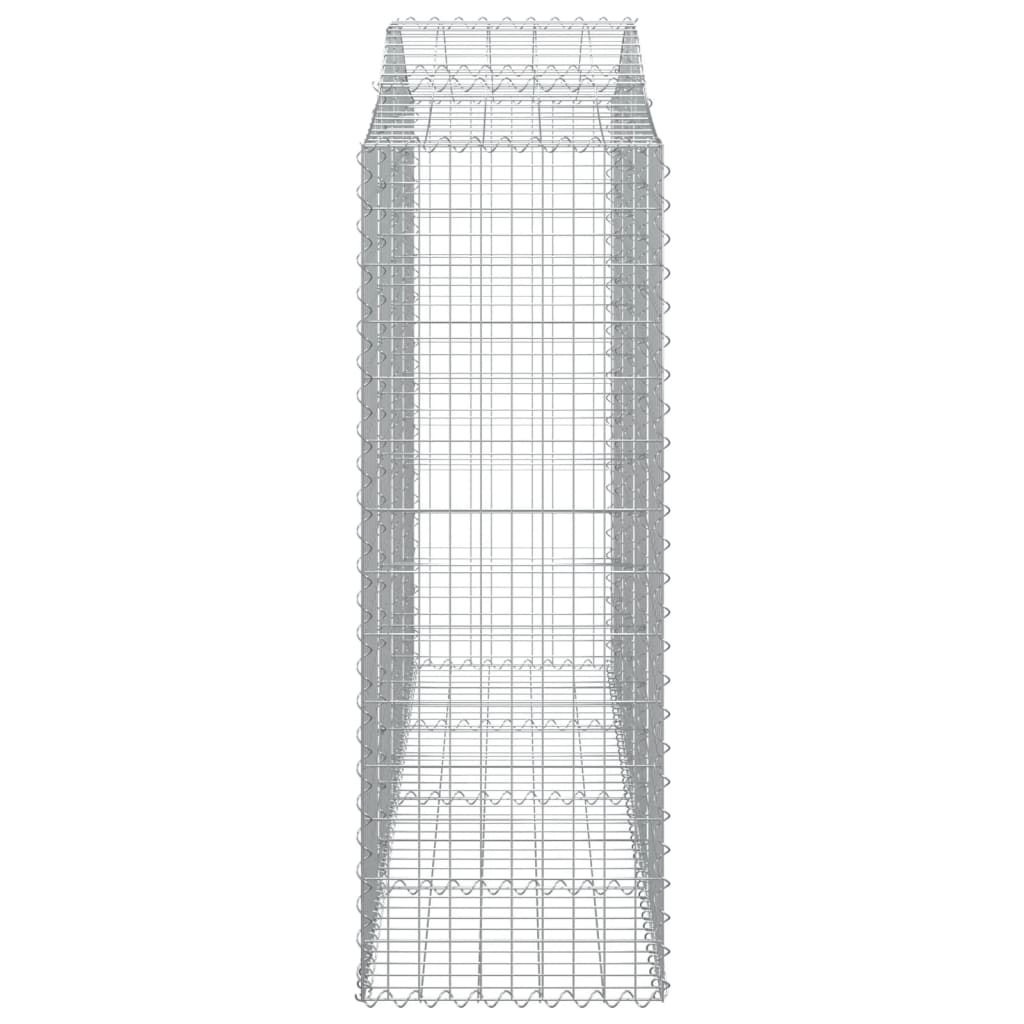 vidaXL Kosze gabionowe, 20 szt, 200x50x140/160cm, galwanizowane żelazo