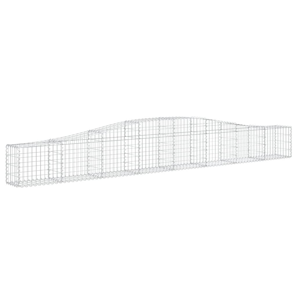 vidaXL Kosze gabionowe, 25 szt, 400x30x40/60 cm, galwanizowane żelazo