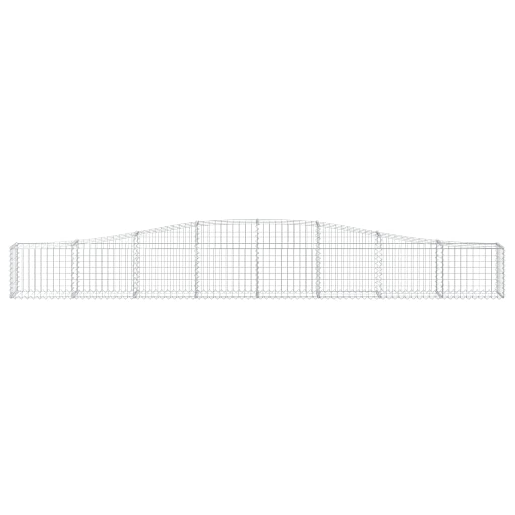 vidaXL Kosze gabionowe, 25 szt, 400x30x40/60 cm, galwanizowane żelazo