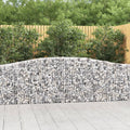 vidaXL Kosze gabionowe, 3 szt, 400x30x80/100 cm, galwanizowane żelazo