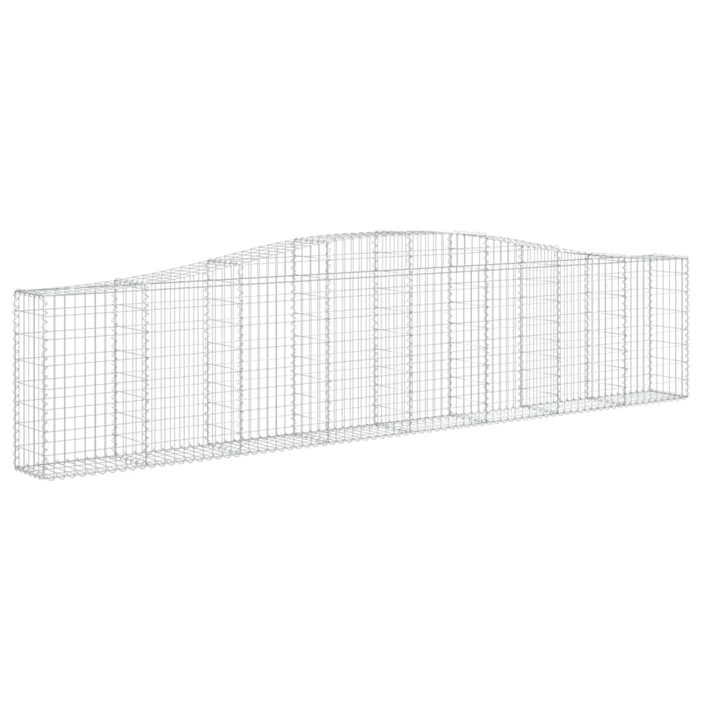 vidaXL Kosze gabionowe, 5 szt, 400x30x80/100 cm, galwanizowane żelazo