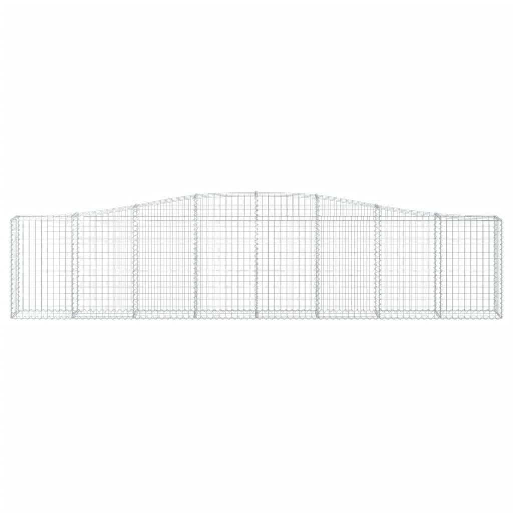 vidaXL Kosze gabionowe, 5 szt, 400x30x80/100 cm, galwanizowane żelazo