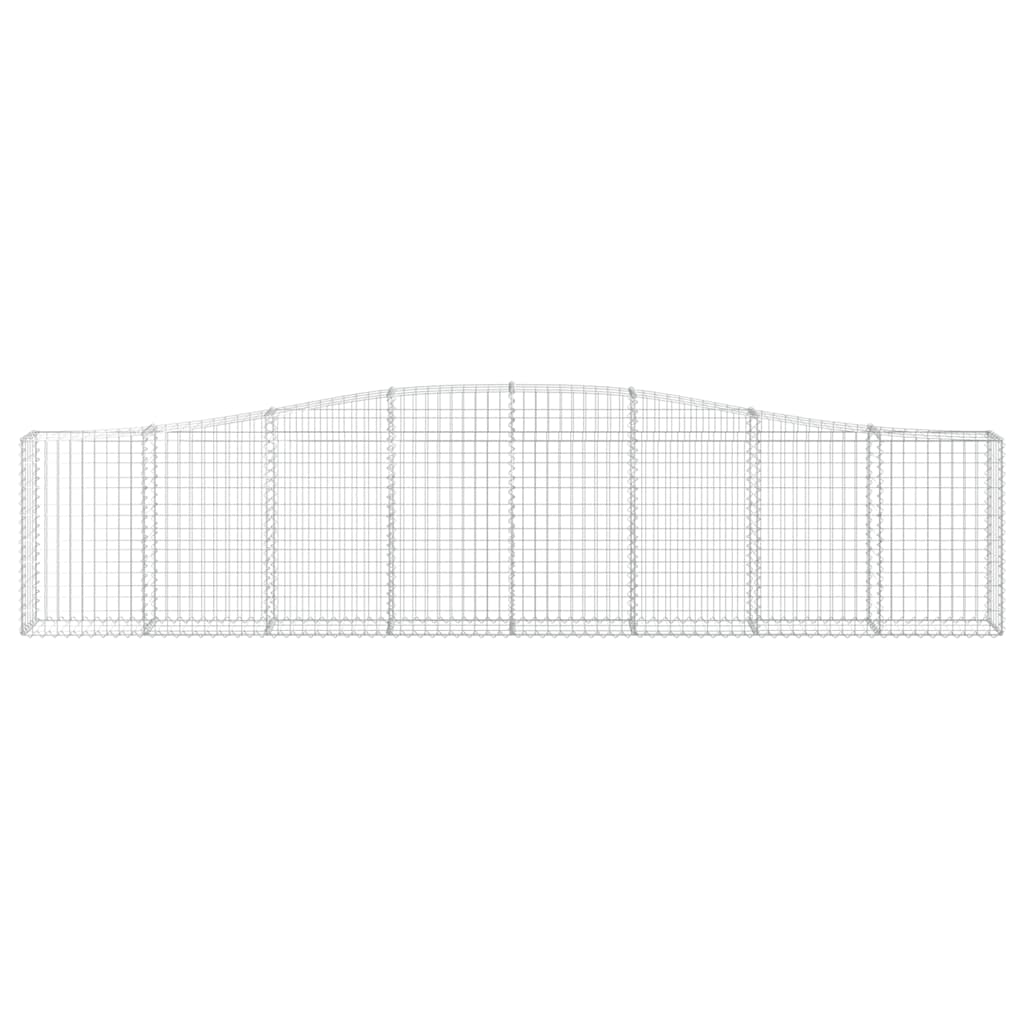 vidaXL Kosze gabionowe, 6 szt, 400x30x80/100 cm, galwanizowane żelazo